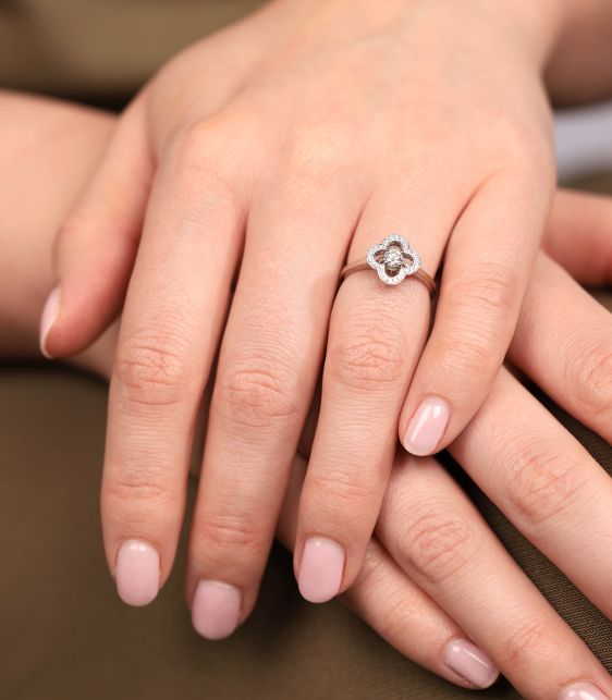 Brilliant Cut Diamond 18ct White Gold Les Ardentes Ring