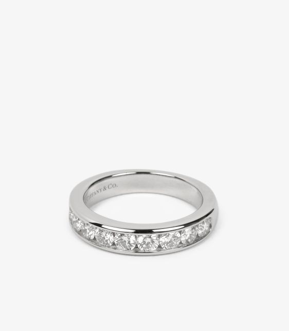 Brilliant cut Diamond Platinum Half Eternity Ring