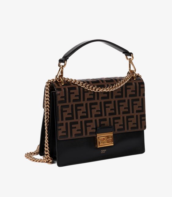 Black & Brown Zucca Monogram Calfskin Leather Medium Kan U