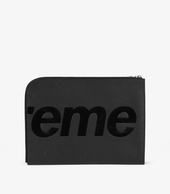 x Supreme Black & White Epi Leather Pochette Jour GM