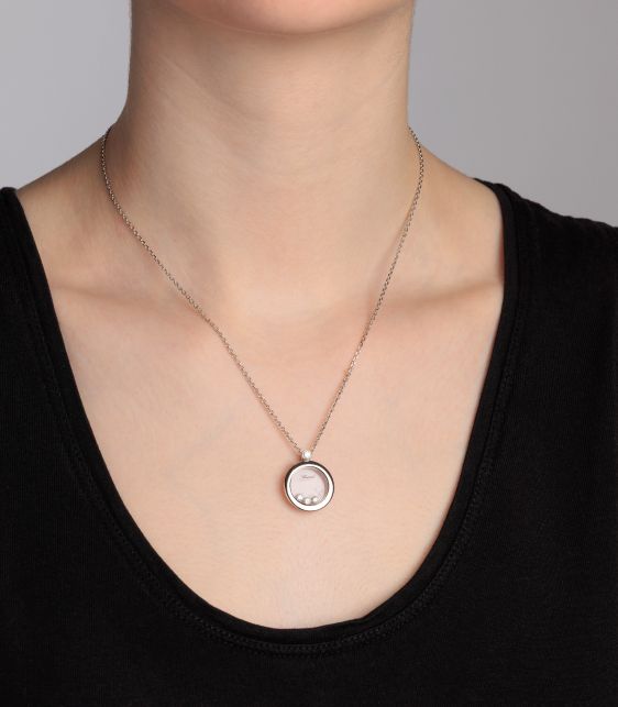 Diamond 18ct White Gold Happy Diamonds Icons Pendant