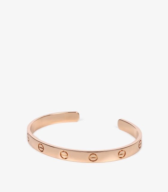 18ct Rose Gold Love Cuff Bangle
