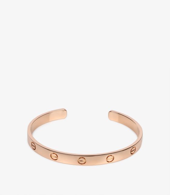 18ct Rose Gold Love Cuff Bangle