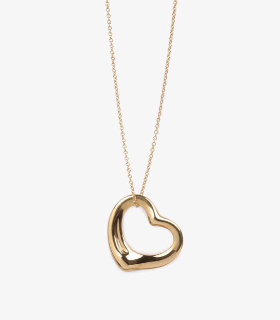 18ct Yellow Gold 22mm Elsa Peretti Open Heart Pendant