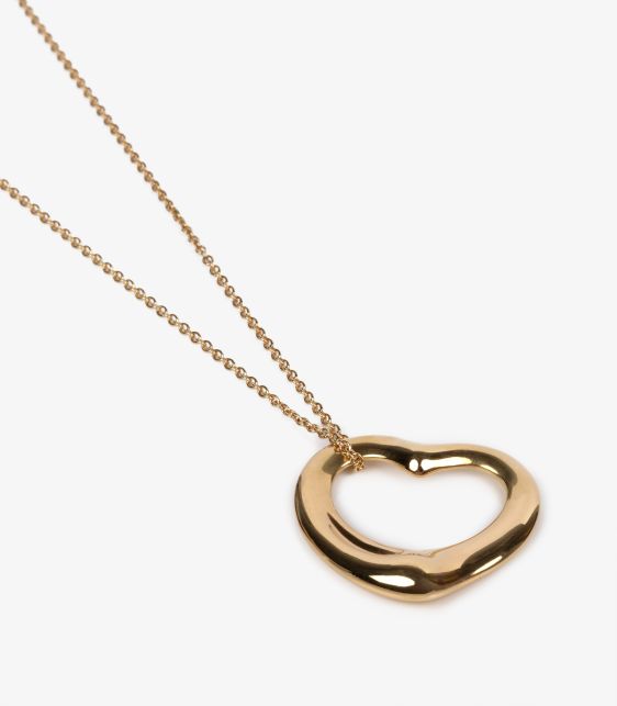 18ct Yellow Gold 22mm Elsa Peretti Open Heart Pendant