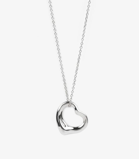 Sterling Silver 16mm Elsa Peretti Open Heart Pendant