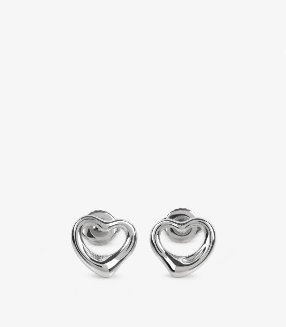 Sterling Silver Elsa Peretti Open Heart Earrings