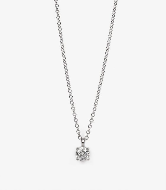 0.19ct Brilliant cut Diamond Platinum Solitaire Pendant
