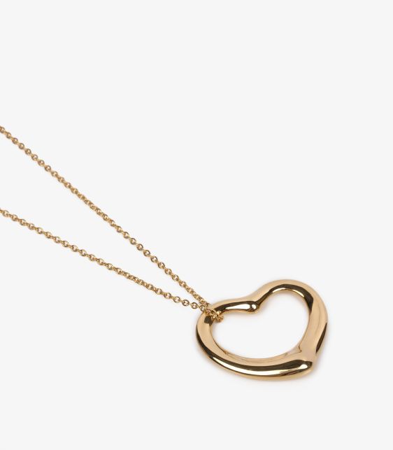 18ct Yellow Gold 22mm Elsa Peretti Open Heart Pendant