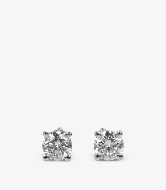 0.44ct Brilliant cut Diamond Solitaire Platinum Stud Earrings