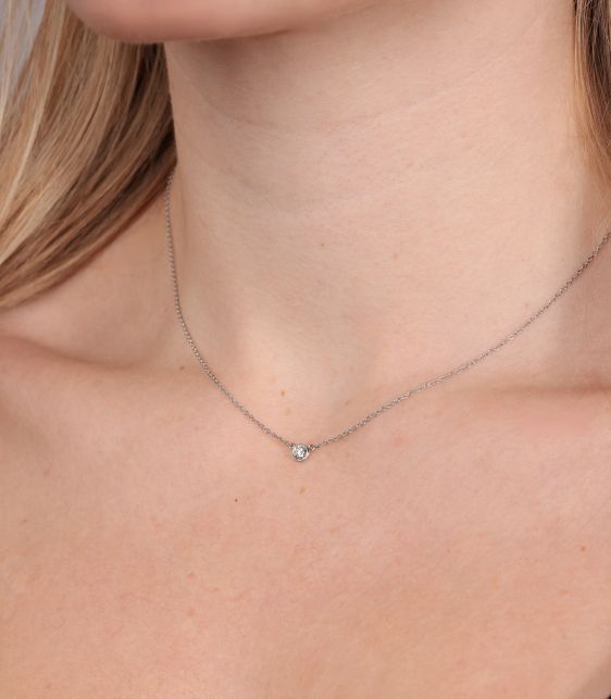 Platinum Diamond by the Yard Pendant