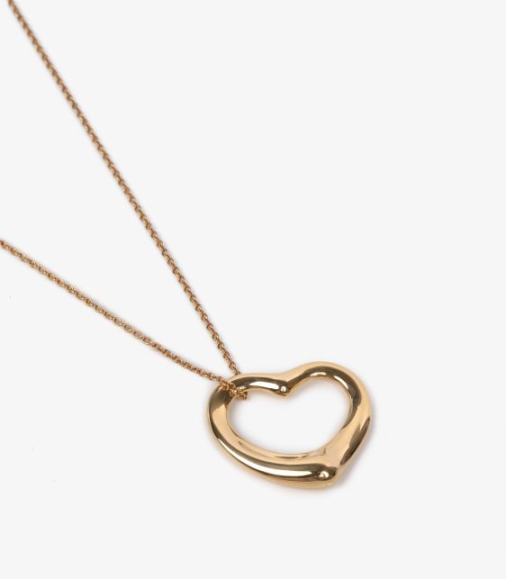 18ct Yellow Gold 22mm Elsa Peretti Open Heart Pendant