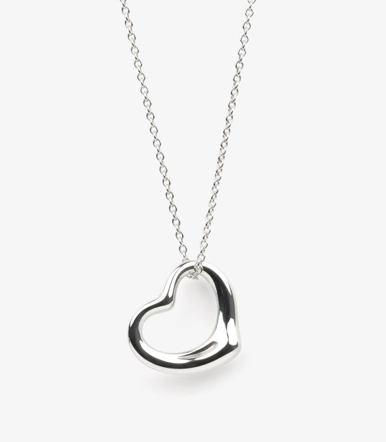 Sterling Silver 22mm Elsa Peretti Open Heart Pendant