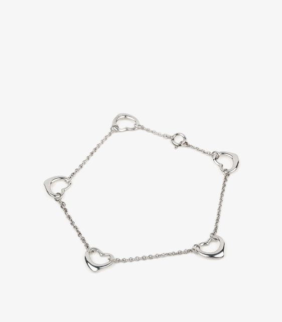 Sterling Silver Elsa Peretti 5 Open Heart Bracelet