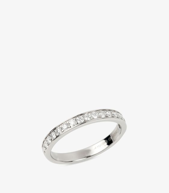 Diamond Platinum 1895 Half Eternity Band Ring