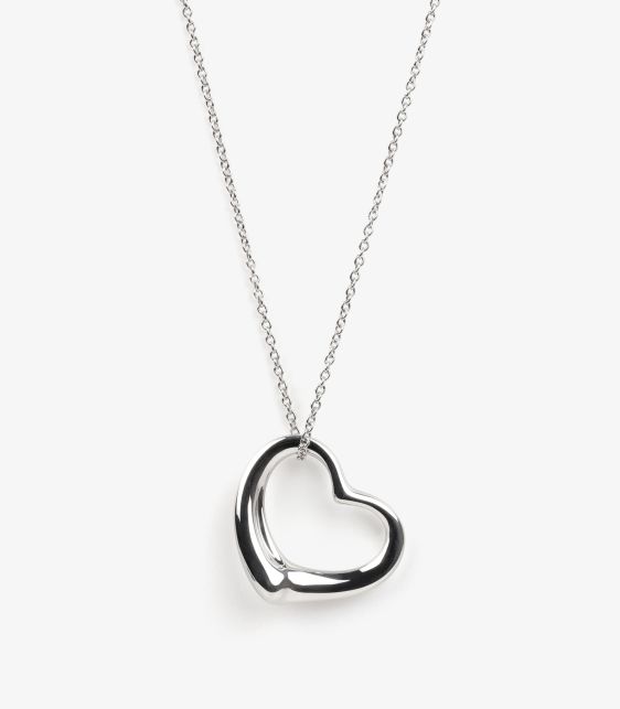Sterling Silver 27mm Elsa Peretti Open Heart Pendant