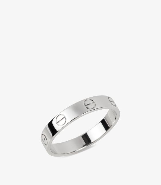18ct White Gold Love Wedding Band Ring