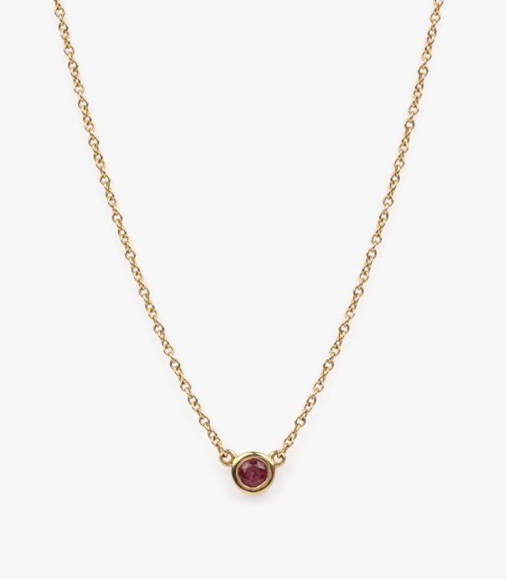 Ruby 18ct Yellow Gold Colour by the Yard Pendant