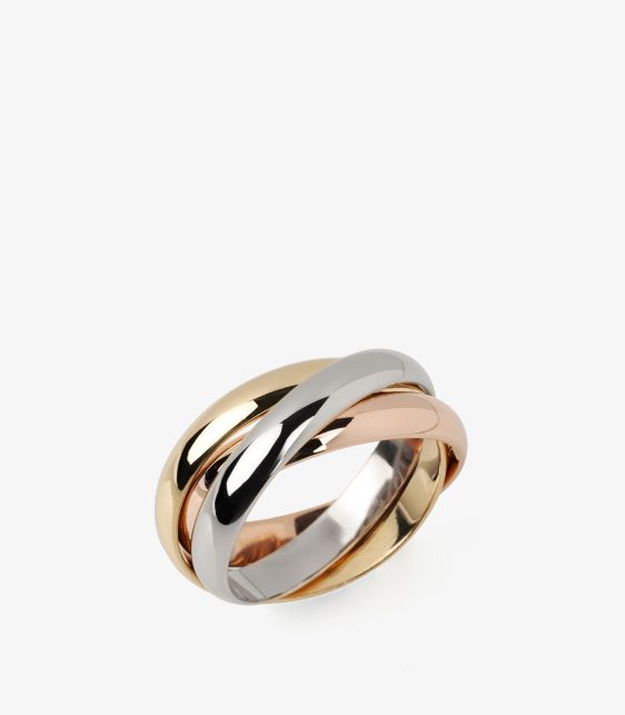 18ct White Gold, 18ct Yellow Gold and 18ct Rose Gold Medium Les Must de Cartier Ring