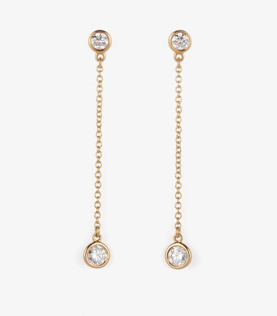 Tiffany & Co. Pre-Owned Diamond by the Yard Drop Earring J1647 at Xupes