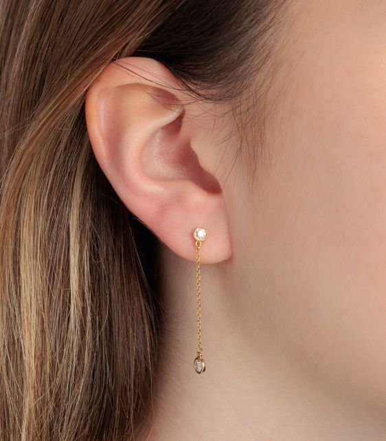 18ct Yellow Gold Elsa Peretti Diamond by the Yard Earrings