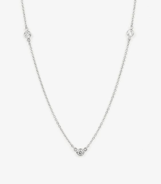 Tiffany & Co. Pre-Owned Diamond by the Yard Necklace J1679 at Xupes