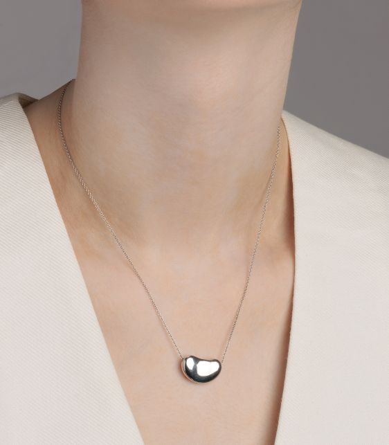 Sterling Silver Elsa Peretti 18mm Bean Design Pendant