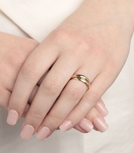 18ct White Gold, 18ct Yellow Gold and 18ct Rose Gold Small Les Must de Cartier Small Ring