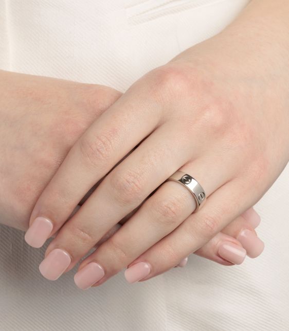 Platinum Love Band Ring