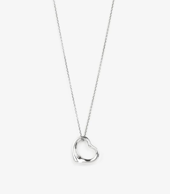 Sterling Silver 16mm Elsa Peretti Open Heart Pendant