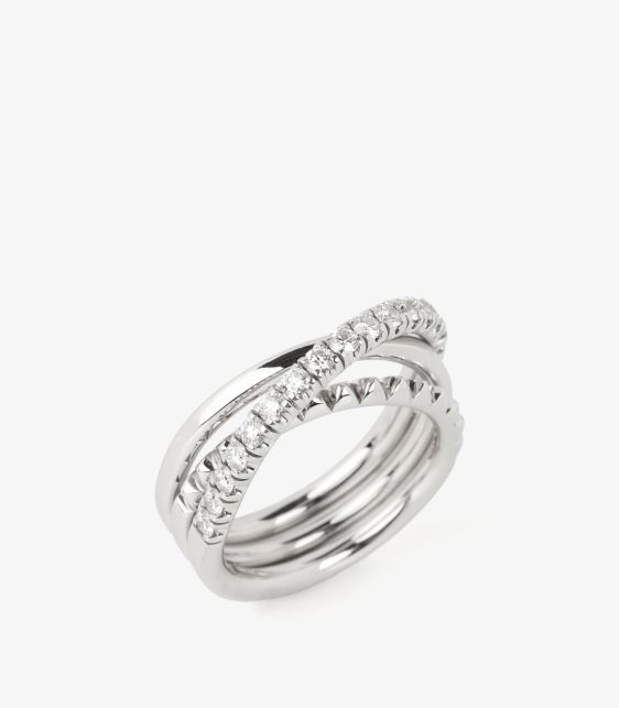 Brilliant cut Diamond Étincelle Triple Band Ring