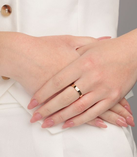 18ct Yellow Gold Love Wedding Band Ring