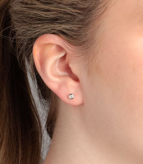 0.16ct Diamond by the Yard Platinum Stud Earrings
