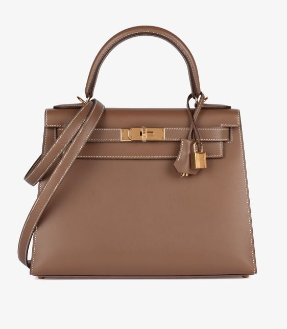 Etoupe Tadelakt Leather Kelly 28cm Sellier
