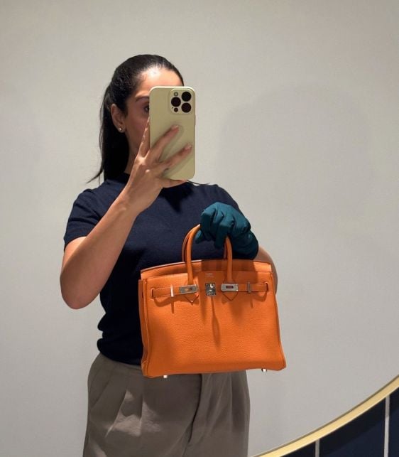 Orange H Togo Leather Birkin 25cm Retourne