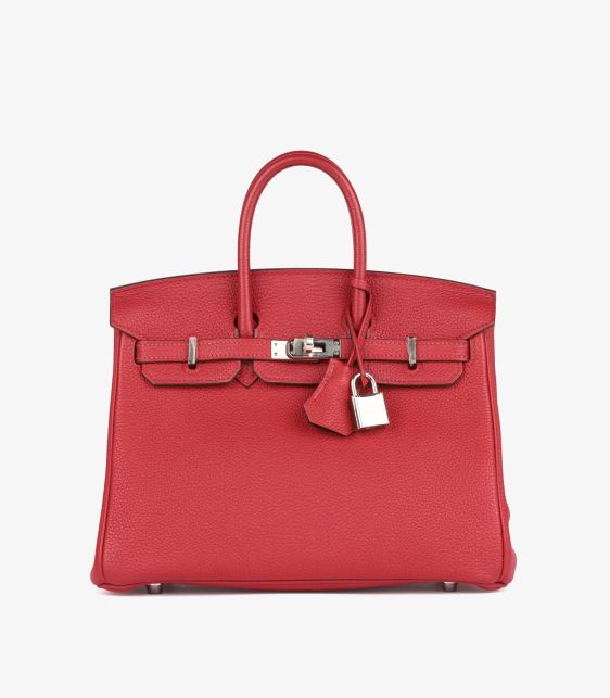 Rouge Vif & Rouge Grenat Togo Leather Verso Birkin 25cm Retourne
