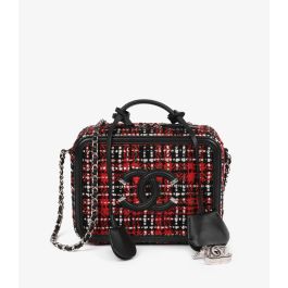 新品★Her lip to Tweed Crystal Vanity Bag Tweed Chain Vanity Bag