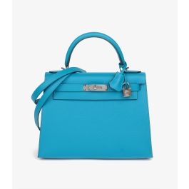 HERMES　a Limited Edition Hanada Porosus Crocodile Aizome Kelly 28