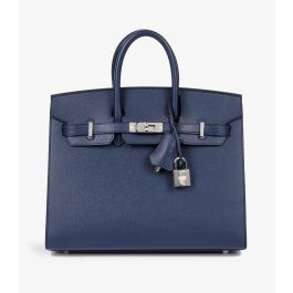 Hermès Pre-Owned Bleu Saphir Madame Leather Birkin 25cm HB5150 | Xupes