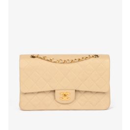 Chanel Beige Medium Classic Double Flap Bag HB5305 | Xupes