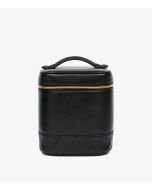 Black Lambskin Leather Vintage Vanity Case