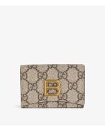 Gucci x Balenciaga GG Supreme Canvas The Hacker Project Hourglass Card Case Wallet at Xupes