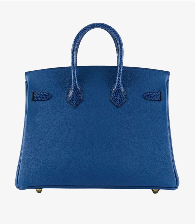 Hermès Blue France Togo & Lizard Birkin 25cm LV001 | Xupes