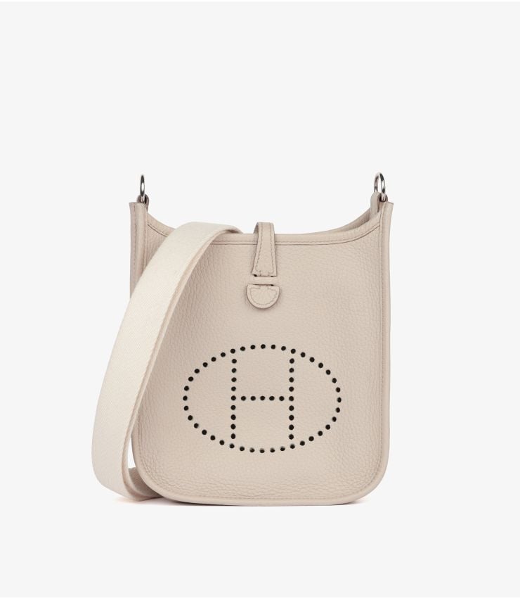 Hermès Pre-Owned Beton Clemence Leather Evelyne TPM CB1247 | Xupes