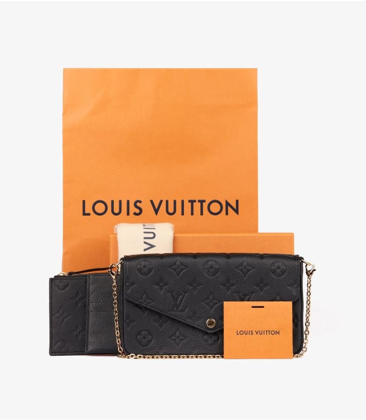 Louis Vuitton Pre-Owned Black Félicie Pochette Clutch CB1609 | Xupes