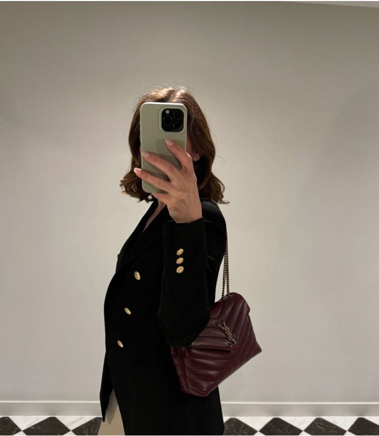 Saint Laurent Pre-Owned Bordeaux Small Loulou Crossbody CB1643 | Xupes