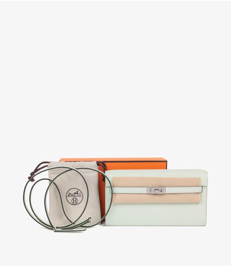 Hermès Pre-Owned Vert Fizz Kelly To Go Long Wallet HB5207 | Xupes