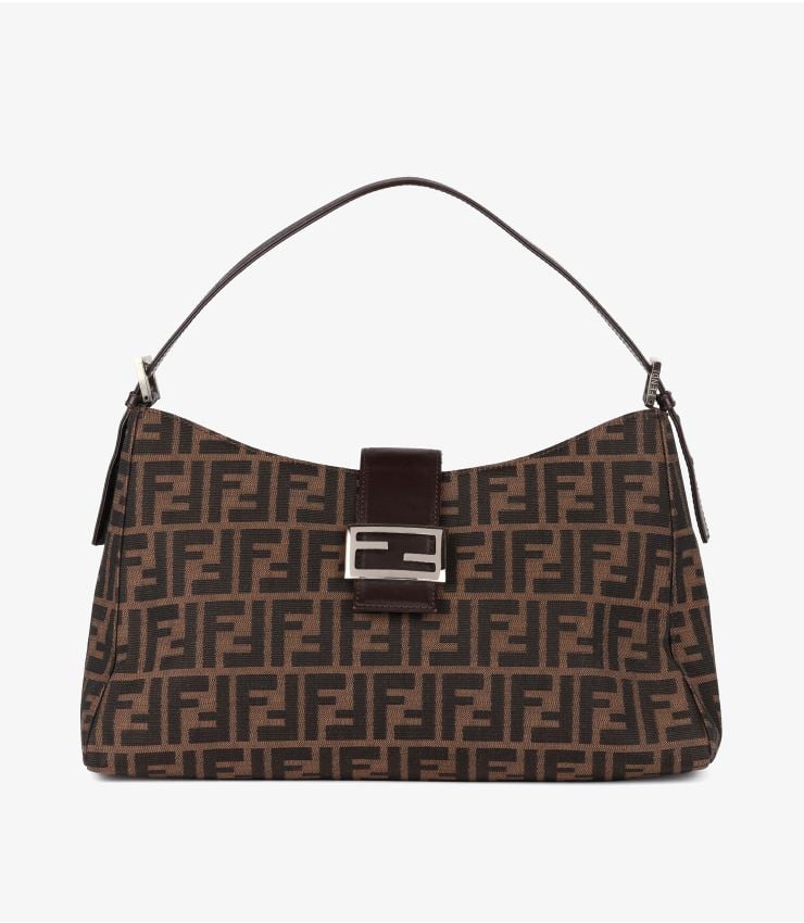 Fendi Pre-Owned Brown Canvas Large Shoulder Baguette HB6031
