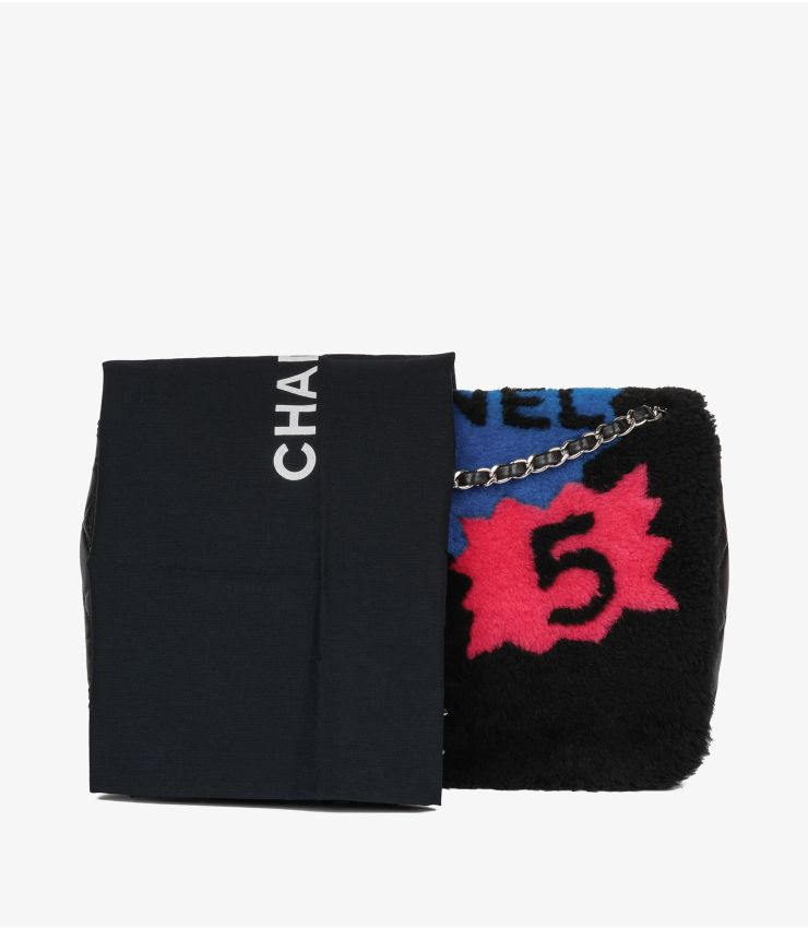 Chanel Black Patchwork Maxi Classic Flap Bag HB5177 | Xupes