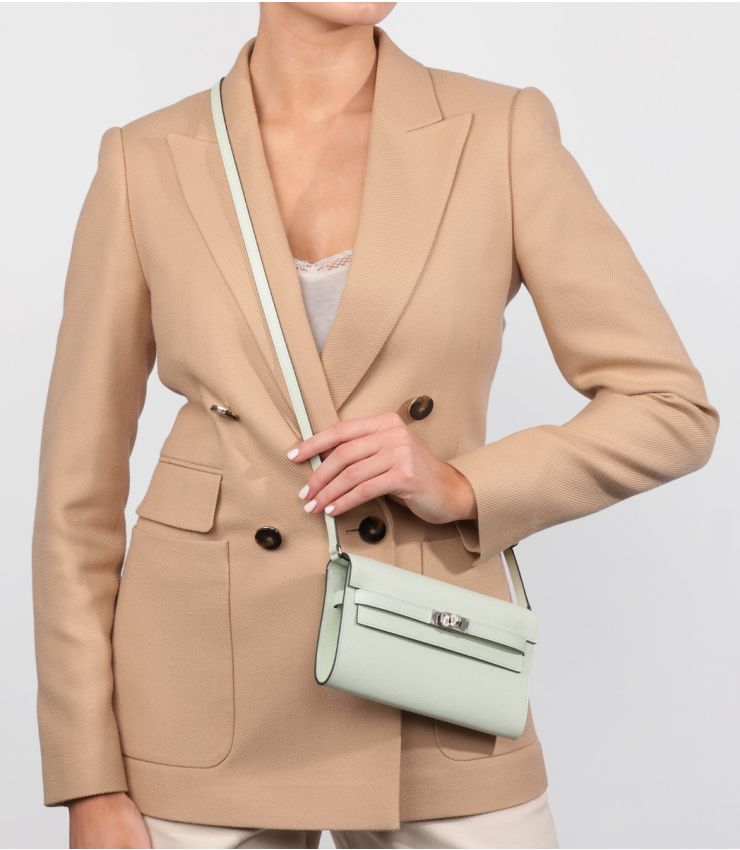 Leather Wallet Hermes Kelly Wallet To Go Price Hermès Vert Fizz